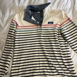 LL Bean Knit striped quart zip pullover 
Size: Medium
